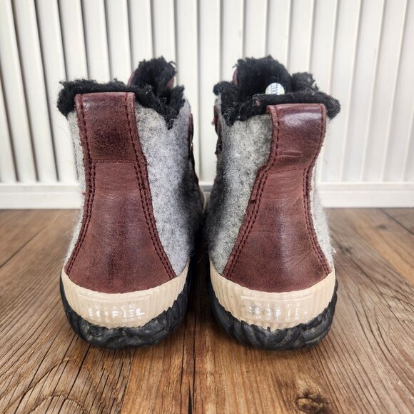 Sorel Out N About Plus NL3973-628 Womens Sz 6 Gray Felt Boho Ankle Booties Boots - Picture 4 of 9